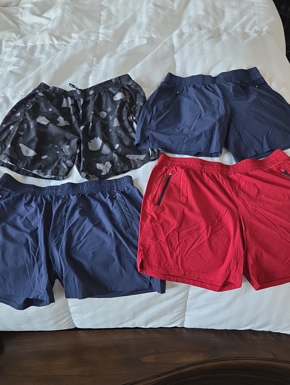 Men's Running Shorts - Navy, Red, Black/Camo Assorted